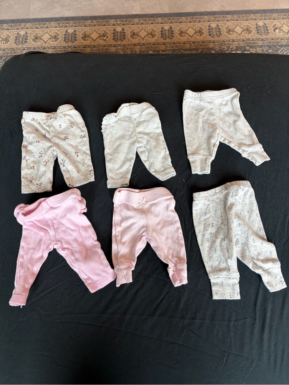 Newborn Bundle Girls Pink and Cream Cozy Knit Pants - Pack of 6